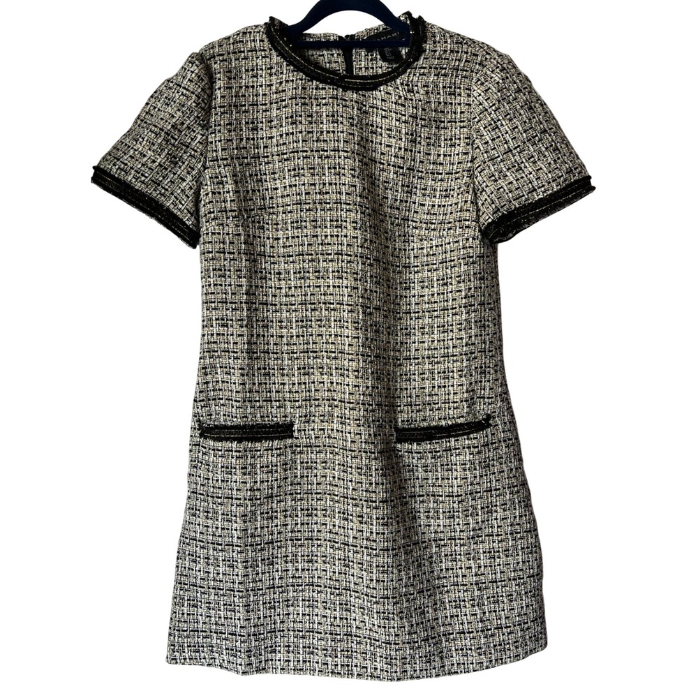 Tahari Women's Tweed Shift Dress Short Sleeve Size S